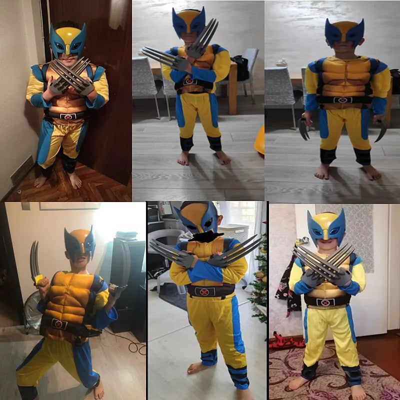 Child Luxury Mask Jumpsuit Wolverine Costume Halloween Costume Superhero Fantasy