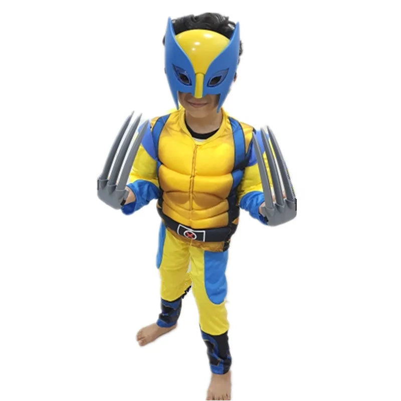 Child Luxury Mask Jumpsuit Wolverine Costume Halloween Costume Superhero Fantasy