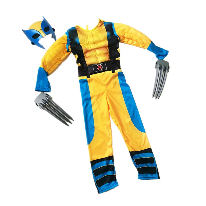 Child Luxury Mask Jumpsuit Wolverine Costume Halloween Costume Superhero Fantasy