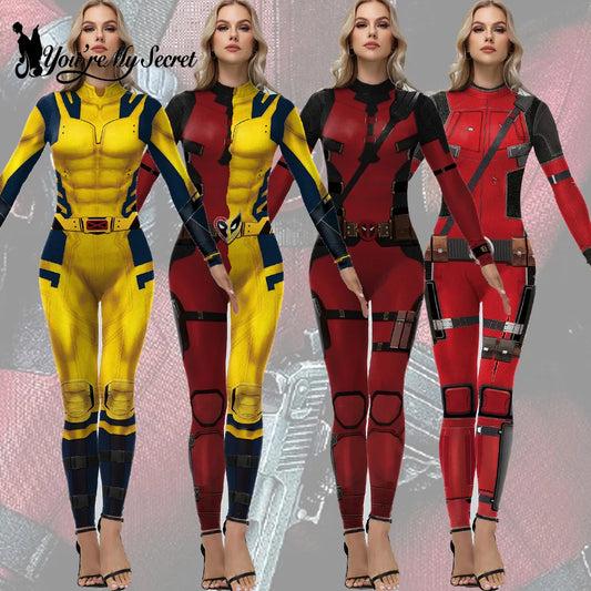 Cosplay Superhero Wolverine Deadpool Costume Anime Halloween Party Zentai Catsuit Women Men Bodysuit Jumpsuit