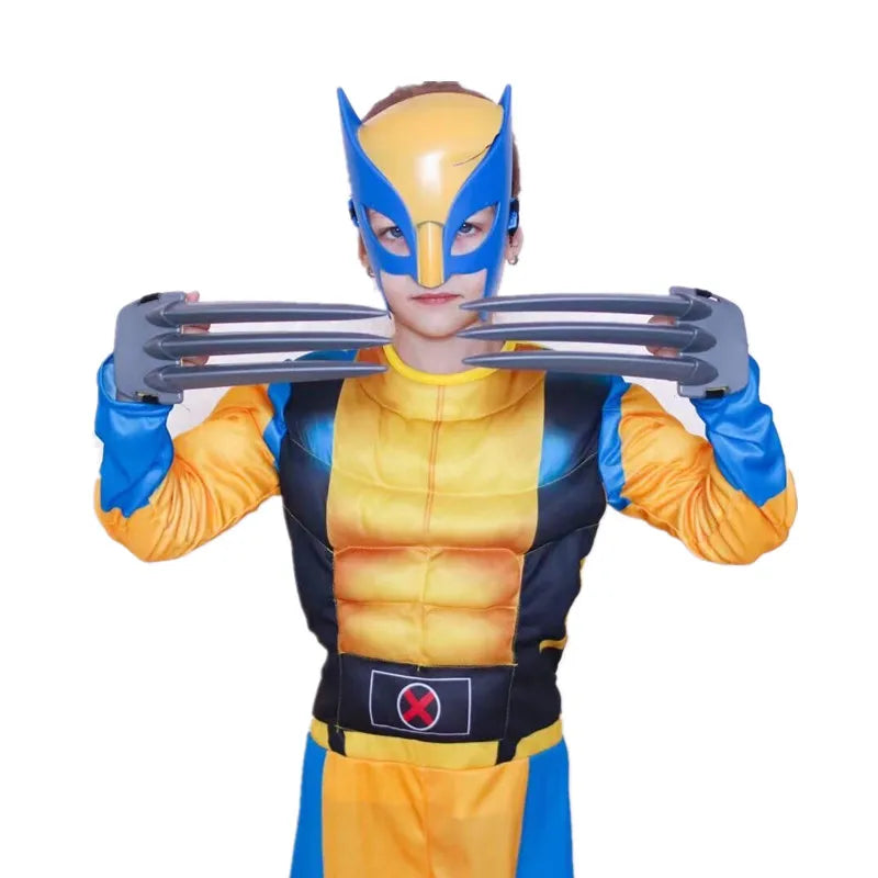 Child Luxury Mask Jumpsuit Wolverine Costume Halloween Costume Superhero Fantasy